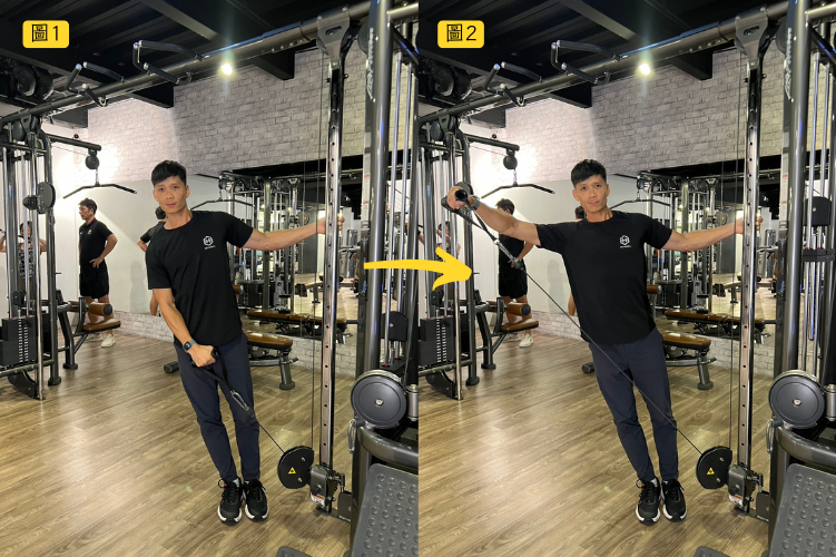 變化3、滑輪側平舉|張力恆定,更能控制動作品質